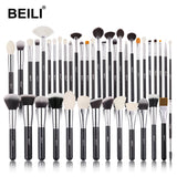 BEILI Black Makeup brushes set Professional Natural goat hair brushes Foundation Powder Contour Eyeshadow make up brushes