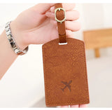 Fashionable new PU luggage tag, boarding pass for overseas travel, luggage tag, anti-loss name card, luggage tag
