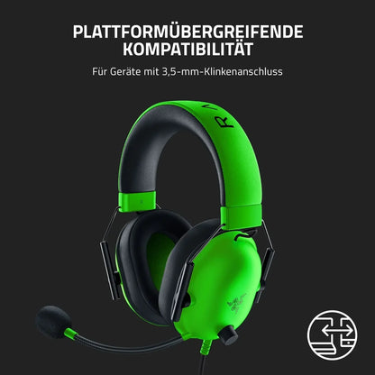 Auriculares con cable para eSports Razer BlackShark V2 X: cancelación de ruido pasiva avanzada, sonido envolvente 7.1 y micrófono cardioide hiperclaro.