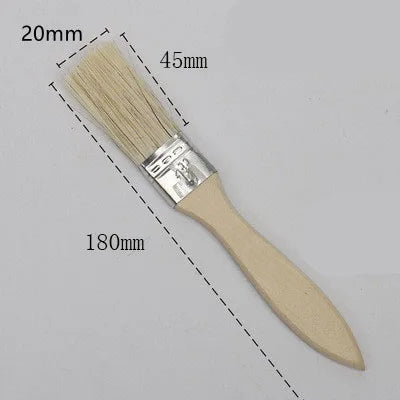 BBQ Brush Pig Hair Paint Brush Wooden Handle 1/2/3/4 Inch Soft Hair Painting Brushes for Wall and Furniture Paint Tool Set