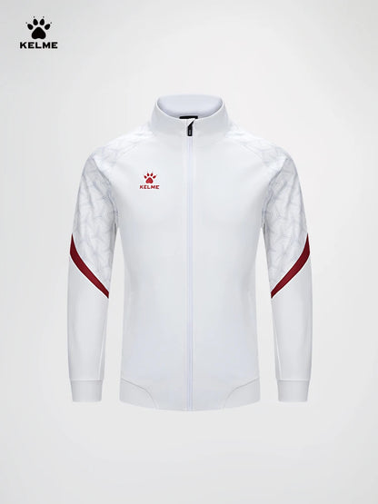 Chaqueta de punto de entrenamiento de fútbol Kelme, serie Qatar para hombre, primavera 2024, para deportes al aire libre, running, fitness, abrigo cortavientos