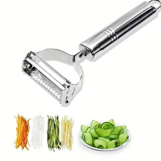 Kitchen Vegetable Peeler Stainless Steel Melon Planer Double-Head Peeler Household Multifunctional Fruit and Vegetable Peeler