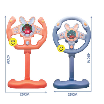 Volante eléctrico portátil tridimensional con simulación de conducción, juguete con luz y sonido, regalo educativo para niños.