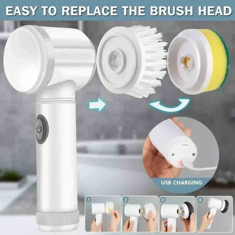 Cepillo eléctrico Xiaomi MIJIA para limpieza de baño con 5 cabezales reemplazables.