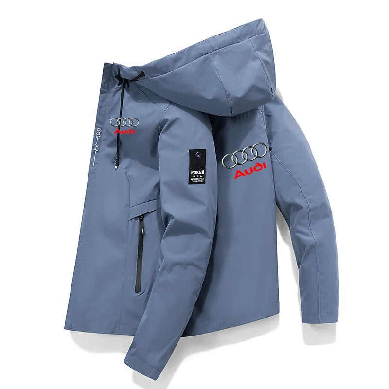 Men's motorcycle racing jacket, casual windbreaker, pilot jacket, Audi motorcycle clothing