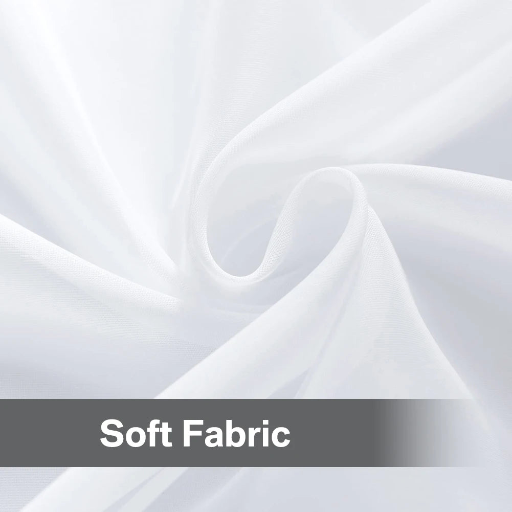 Sheer Curtains for Bedroom Windows Casual Solid White Yarn Tulle Curtain for Nursery/Living Room Kitchen Window Treatments