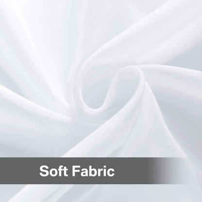 Sheer Curtains for Bedroom Windows Casual Solid White Yarn Tulle Curtain for Nursery/Living Room Kitchen Window Treatments