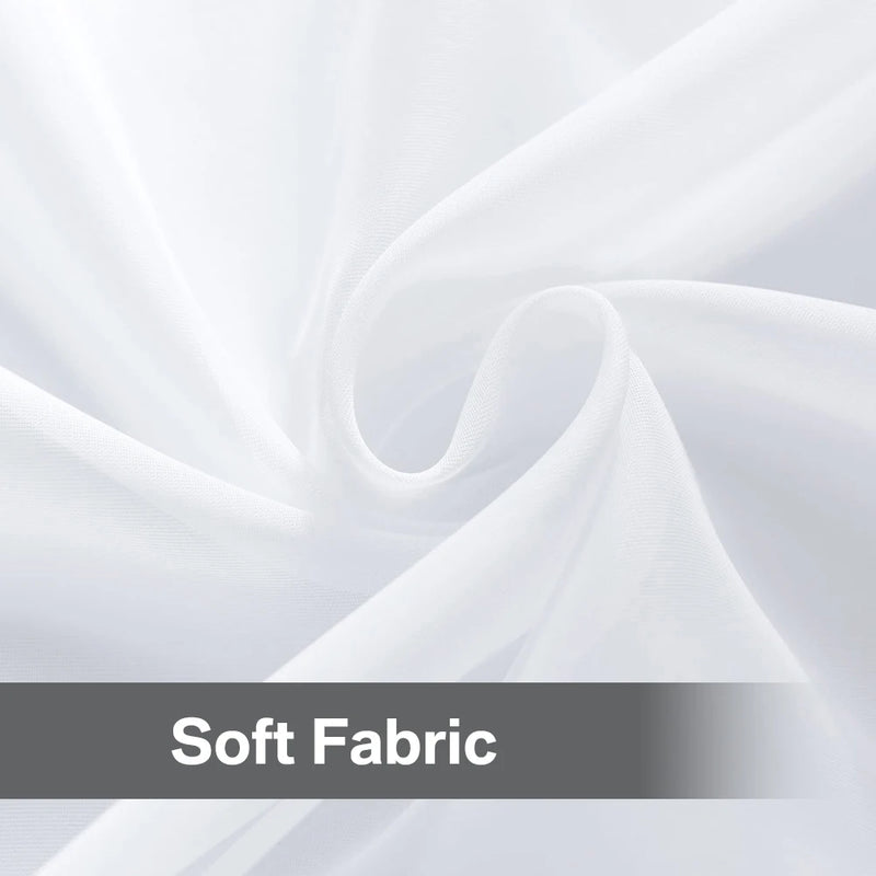 Sheer Curtains for Bedroom Windows Casual Solid White Yarn Tulle Curtain for Nursery/Living Room Kitchen Window Treatments