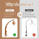 Crib Mobile Bed Bell Wooden Baby Rattles Soft Felt Cartoon Animal Bed Bell Newborn Music Box Hanging Toy Crib Bracket Baby Gifts