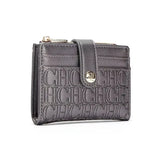 CH Luxury Brand Retro Design Business Card Bag Fashion Button Classic Folding Wallet Compact and Lightweight Women's Square Bag