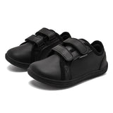 HOBIBEAR Kids Barefoot Shoes Little/Big Kid Wide Toe Minimalist Sneakers Lightweight Hook and Loop Artificial Leather Shoes