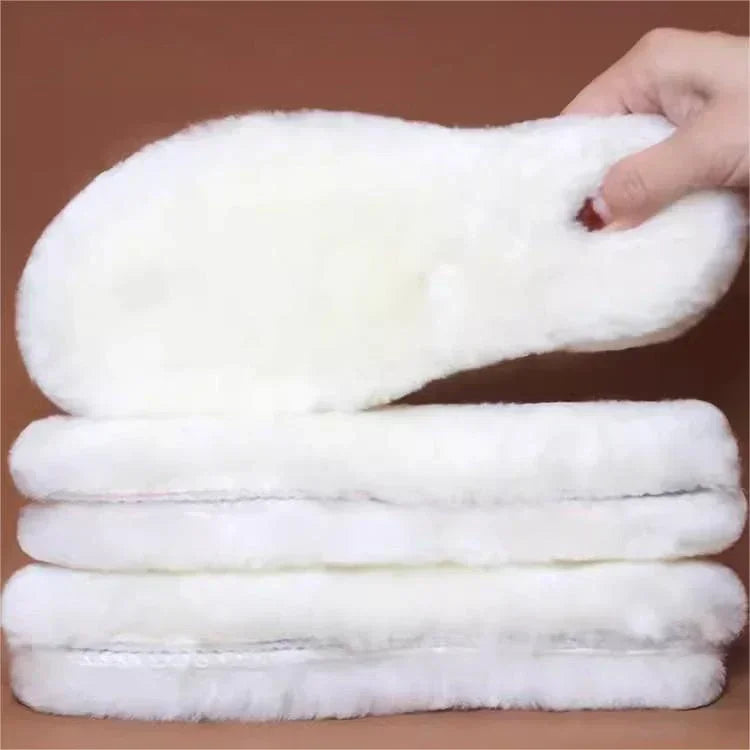 Unisex Australian Sheepskin Insoles Natural Real Fur Wool Cashmere Snow Boots Shoe Pad Children's Wool Insoles Warm Winter Shoes