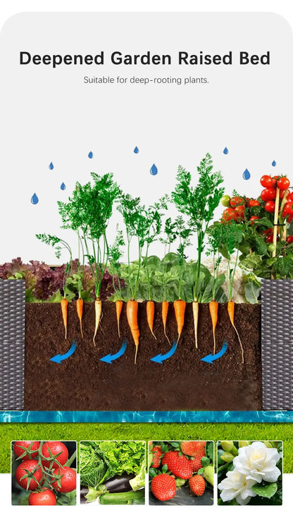 Plastic Large Flower Pot Box For Vegetable Planting Home Garden Decoration Pots For Plants Plant Pot Indoor Outdoor Planting Box