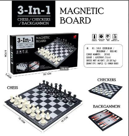 Bear brand science and education chess folding chessboard 2002 student entry early education puzzle battle chess table gam  toys