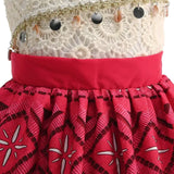 Disney Moana 2 Vaiana Costume Girls Princess Dress Children Purim Lace Clothes Kids Cartoon Cosplay Outfits Birthday Party Frock