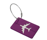 Aluminium Alloy Aircraft Luggage Tag with Name Travel Luggage Tag ID Card Anti-lost Solid Color Travel Accessories