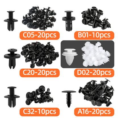 Auto Plastic Bumper Fastener Rivet Retainer Push Type Engine Cover Fastener Fender Car Door Trim Panel Clip