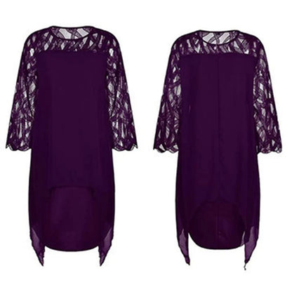 Fashion Chiffon Hollow Out Loose Casual Dress Women 2025 Summer Plus Size Women Clothing Ladies Dresses 4XL 5XL 6XL Robe Femme