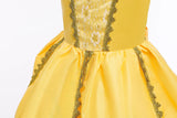 2025 Cosplay Belle Princess Dress Girls Dresses For Beauty and beast Party Clothing Magic stick crown Costume 3-12Y