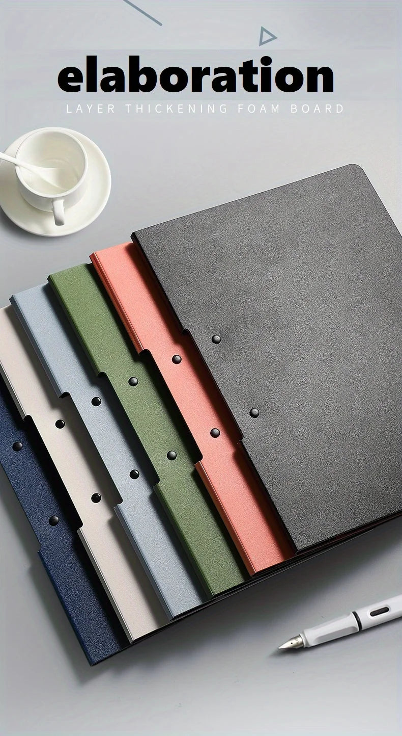 1pc A4 File Folders, Documents Organizer, Clipboard With Cover, Paper Folder For Business & School, Stationery & Office Supplies