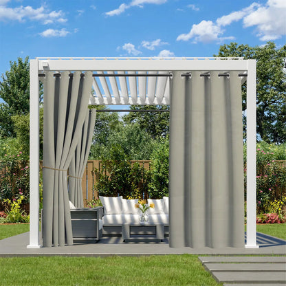 1PC, Waterproof Outdoor Grommet Curtain For Patio Gazebo Front Porch Pergola