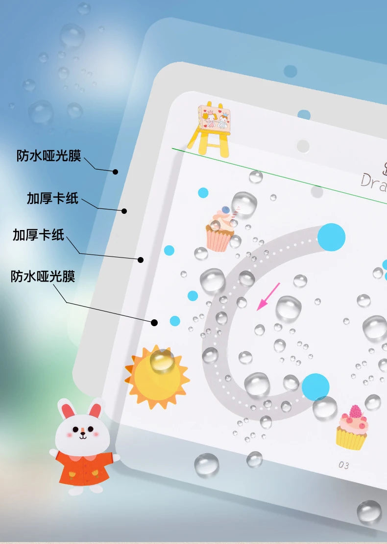 Magical Tracing Workbook Children Montessori Drawing Book Education Reusable Magic Practice Copybook Pen Control Training Book