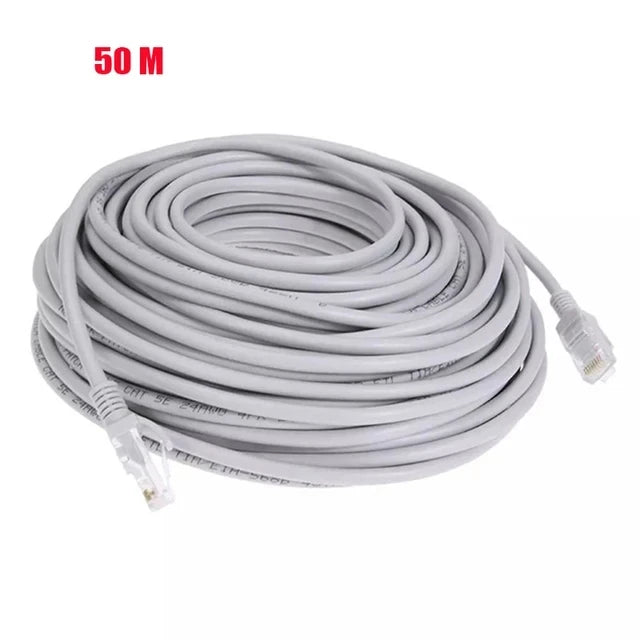 Cabo Ethernet com caixa LAN vermelha, Patch Cord, Cat5e RJ45, 1m, 5m, 10m, 15m, 20m, 30m, 50m