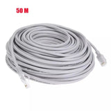 Cabo Ethernet com caixa LAN vermelha, Patch Cord, Cat5e RJ45, 1m, 5m, 10m, 15m, 20m, 30m, 50m