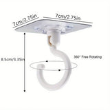 Gancho de techo transparente de 1/3/10 piezas, gancho de pared giratorio de 360 ​​°, gancho autoadhesivo multifuncional para el hogar, cocina y baño