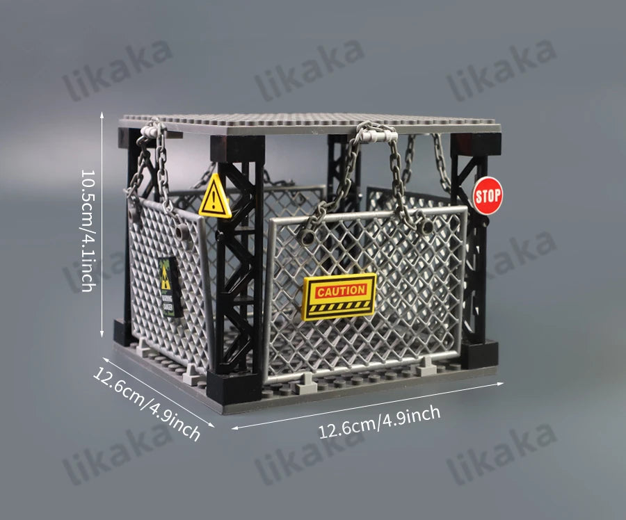 MOC Military Prison Building Blocks Military Restricted Area Trap Blocks Toys Sets DIY Construction Bricks Toys for Boys Gifts