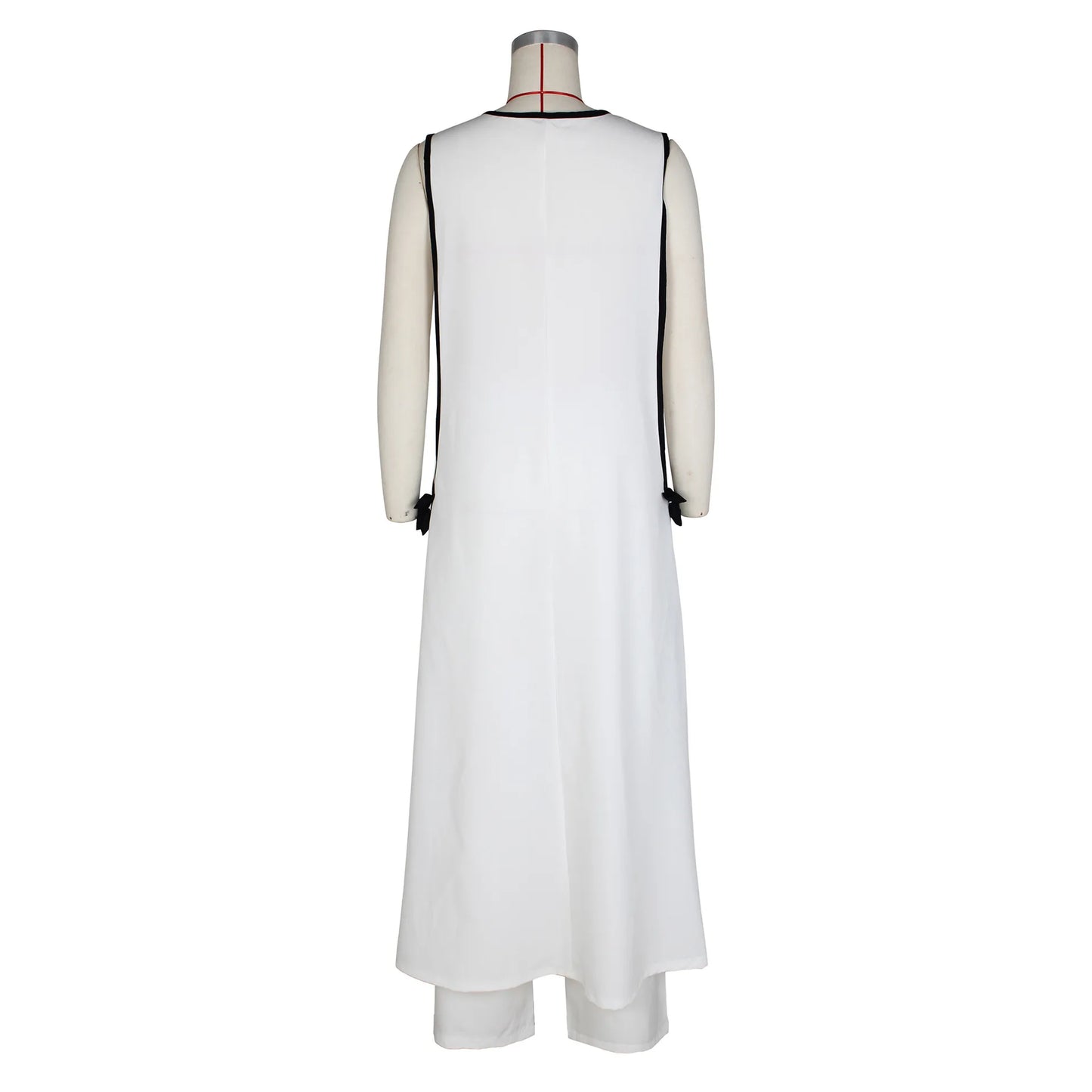 Two Piece Set Women Tracksuit Spliced Vest Pant Sets Elegant High Street Work Ankle Length Wide Leg Pants Loose Matching Sets
