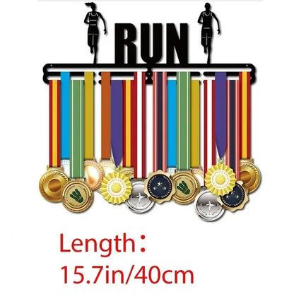 Rack de exibição de medalha de corrida de maratona, cabide de suporte, organizador para parede, esportes de corrida