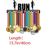 Rack de exibição de medalha de corrida de maratona, cabide de suporte, organizador para parede, esportes de corrida