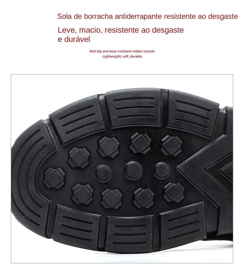 Genuine Leather Cow Suede Safety Work Shoes For Men Composite Head Anti Nail Anti Static Welding Shoes Indestructible Boots