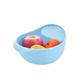 Rice Sieve Plastic Colander Kitchen Drain Basket with Handles Rice Bowl Strainer Basket Sink Drain Kitchen Tools