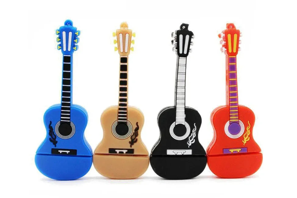 JASTER - Memoria USB de 64 GB con diseño de instrumento musical, diseño de guitarra, violín y violín, resistente al agua, 16 GB y 8 GB