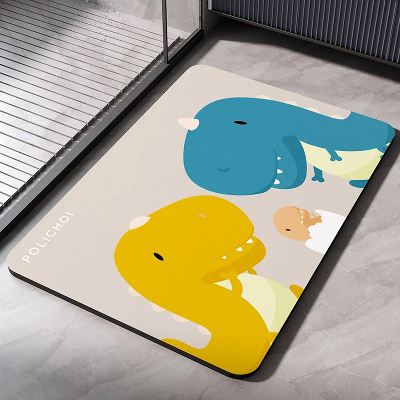 Alfombra de baño de tierra de diatomeas, absorbente, antideslizante, de secado rápido, lavable