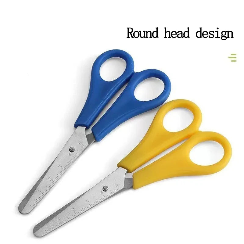 Scissors DIY Handmade Scissors Safety Ruler Scale Scissors Stationery Student School office supplies Scale stationery cute pen