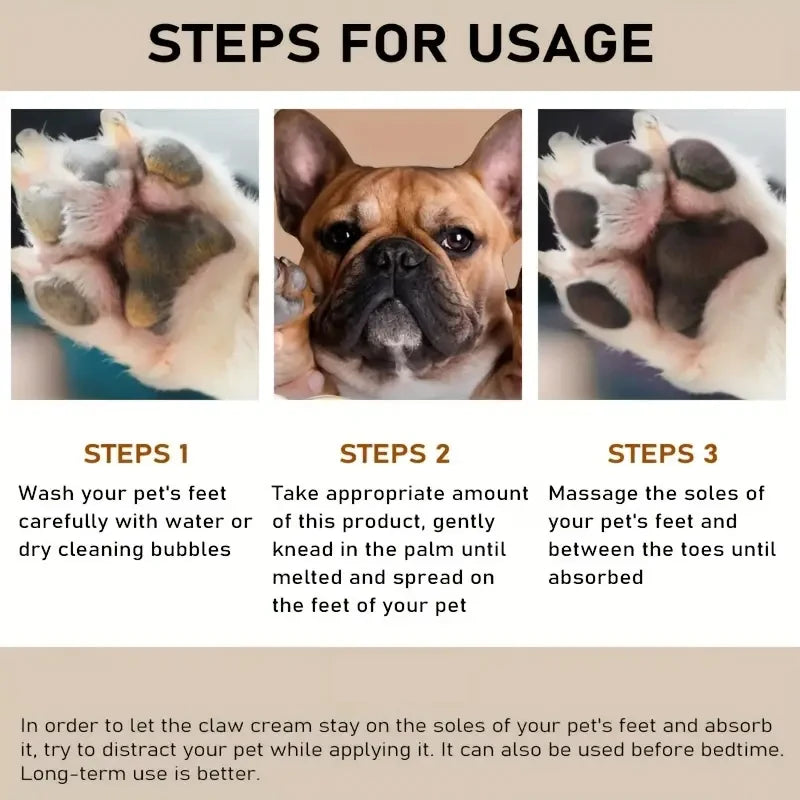 45g Dog Nose and Paw Balm Dog Paw Cream Cats Dogs Paw Protector Cream Pet Feet Moisturizer Pet Cracked Feet Repair Pet Accessories