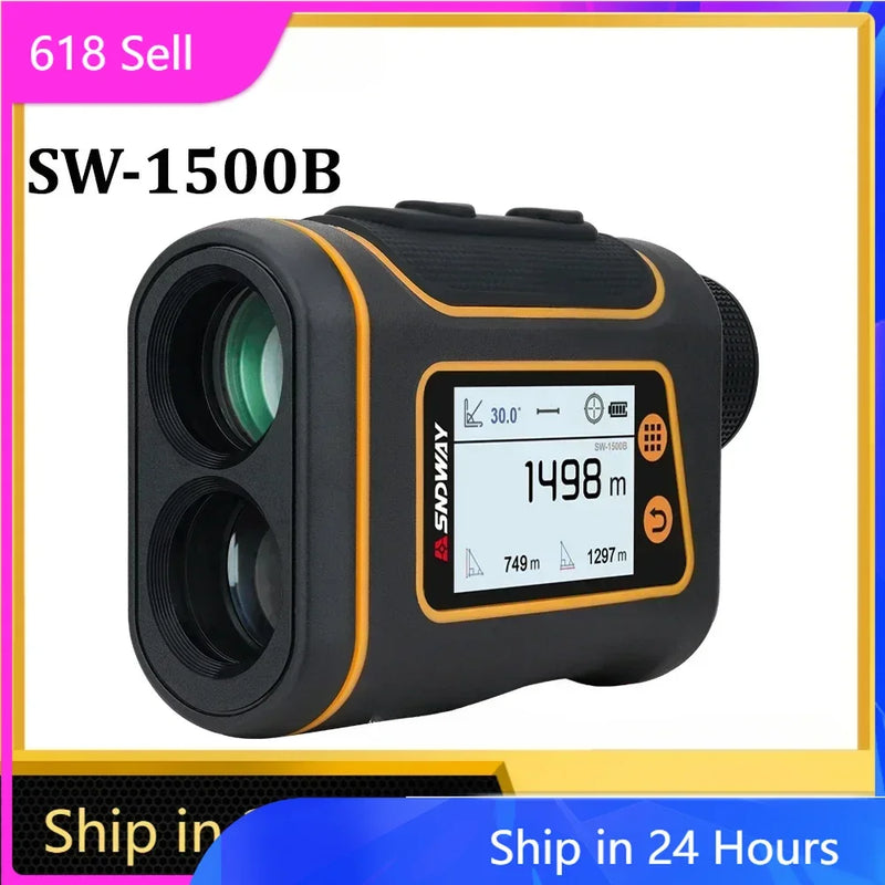 SNDWAY Telescope Laser Range Finder Digital Distance Meter Hunting Monocular Golf Rangefinder LCD Display Roulette Tape Measure