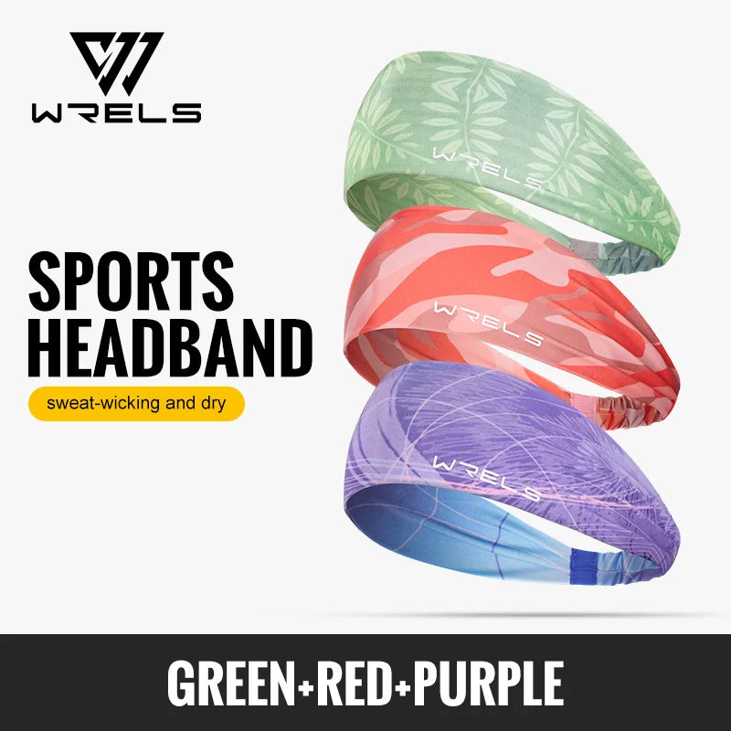 WRELS 1/2/3Pcs Sweatband Sports Headband for Men Women Moisture Wicking Workout Headband Sweat Band Non Slip Elastic Hairband