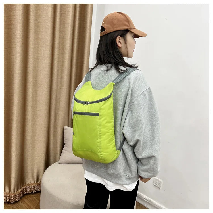 New Waterproof Backpack Portable Folding Bag Student Backpack Backpack Outdoor Large Capacity Movement Men Women Traveling Bag