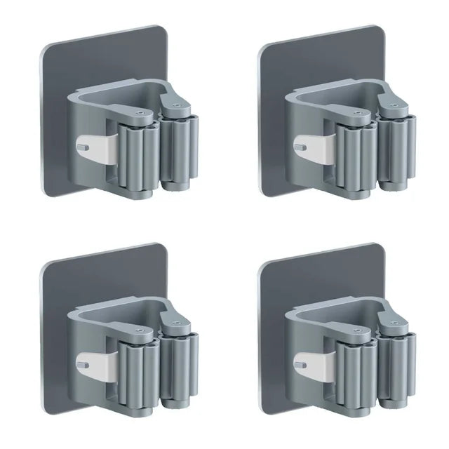 Organizador De Mop De Parede, Rack De Armazenamento Em Casa, Sucção Do Banheiro, Tubo De Suspensão, Ganchos Traceless, Cabide De Vassoura Impermeável, 2 Pcs, 4Pcs