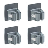 Organizador De Mop De Parede, Rack De Armazenamento Em Casa, Sucção Do Banheiro, Tubo De Suspensão, Ganchos Traceless, Cabide De Vassoura Impermeável, 2 Pcs, 4Pcs