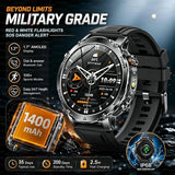 New 1400mAh Big Battery Smart Watch Men Outdoor GPS Flashlight IP68 Waterproof Bluetooth Call AMOLED Military Sports Smartwatch
