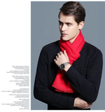 Designer Brand Plaid Men's Cashmere Scarf Winter Warm Scarves Shawls Casual Business Long Wraps Pashmina Christmas Gift for Man