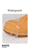 Boots Men High Top Boots High Quality Women Leather Shoes Fashion Outdoor Sneakers Men Lace Up Non-Slip Ankle Boots for Couple