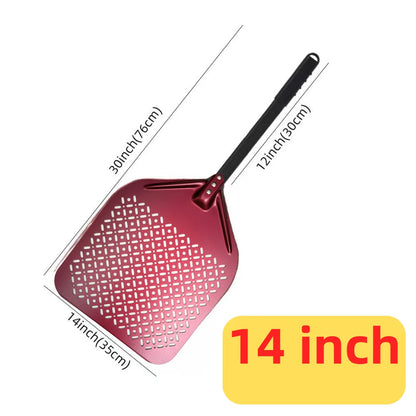 6&12 13 14  Inch Pizza Perforated Shovel Paddle Pizza Oven Turning Peel Hard  Anodized Pizza  Baking Kitchen Tool Spatula