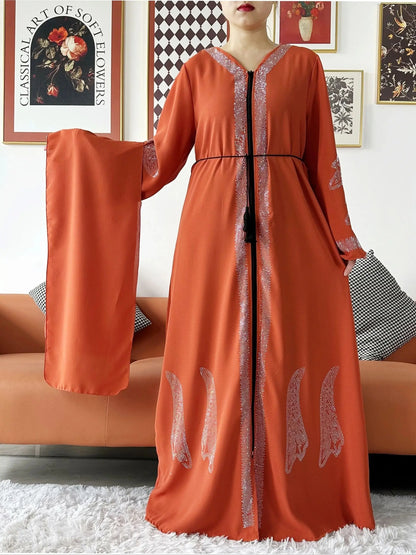 Vestido elegante de gasa para mujer, abaya abierta con cremallera, ropa musulmana, cárdigan islámico, abaya, nuevo