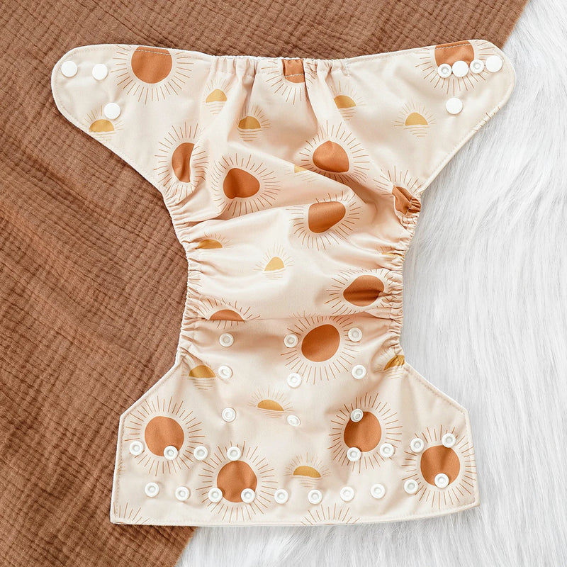 Pañales de tela para bebé, impermeables, reutilizables, ajustables, ecológicos, 100 % poliéster.